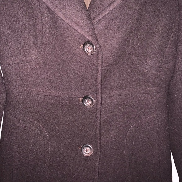 Chocolate Brown Dressy Winter Coat - Picture 3 of 8